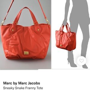 Marc by Marc Jacobs Sneaky Snake Franny Tote Orange